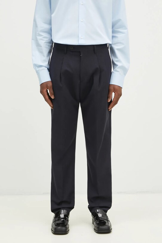 Paul Smith spodnie z domieszką wełny tkanina granatowy M1R.408Z.P02571