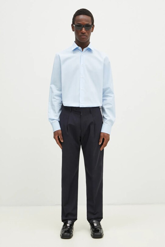 Paul Smith spodnie z domieszką wełny M1R.408Z.P02571 granatowy