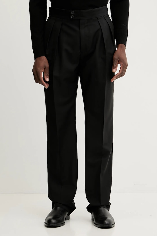 Paul Smith spodnie wełniane prosty czarny M1R.409Z.P00002