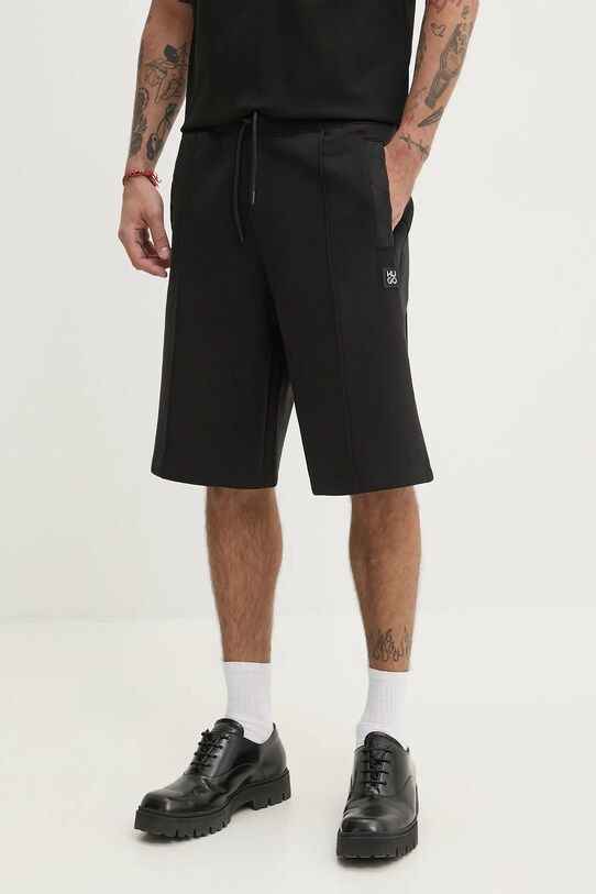 Шорты HUGO с эластаном чёрный 50536345