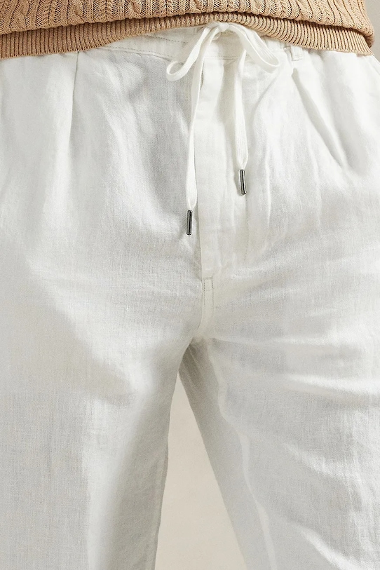 Льняные брюки Polo Ralph Lauren белый 710940611