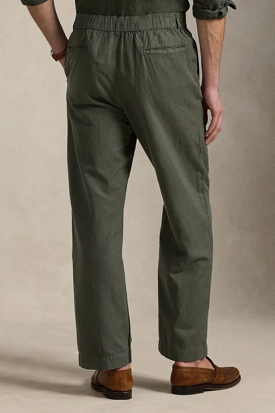 Ρούχα Λινό παντελόνι Polo Ralph Lauren 710958596 πράσινο