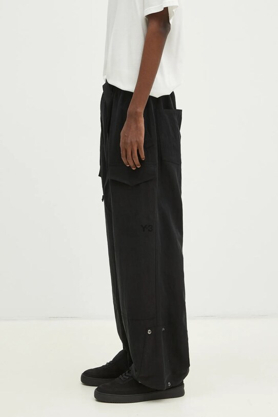 Y-3 spodnie Washed Twill Pant JD3522 czarny SS25