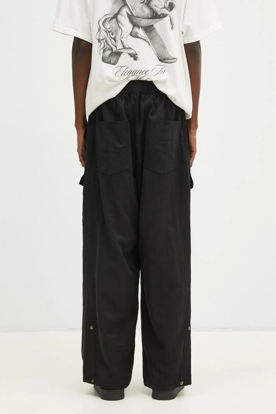 Odzież Y-3 spodnie Washed Twill Pant JD3522 czarny