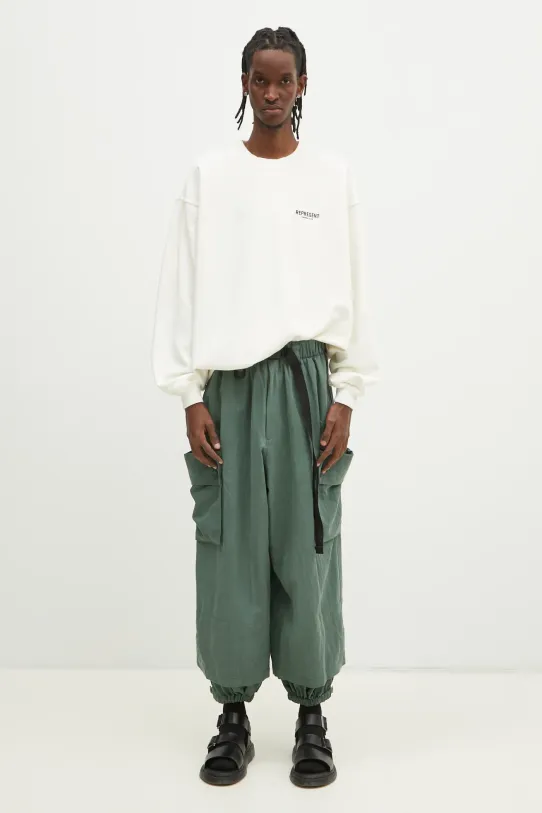 Y-3 spodnie Washed Twill Cargo Pant JM3208 zielony