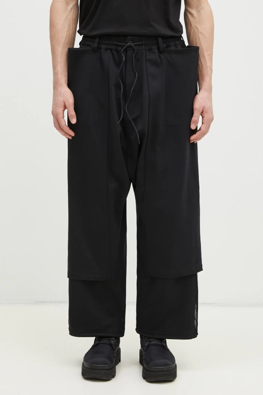 Y-3 spodnie Mesh Stripes Track Pant dzianina czarny JN4990