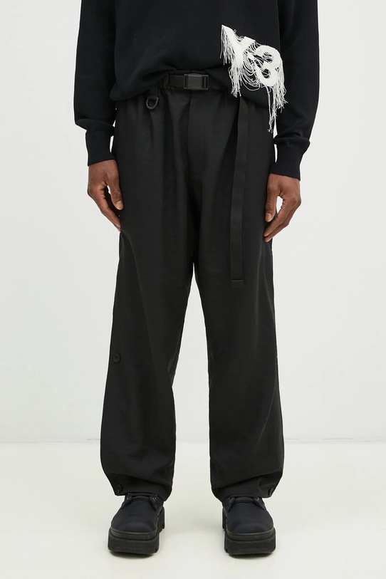 Брюки Y-3 Sport Uniform 3-Stripes Pants ткань чёрный JN7035