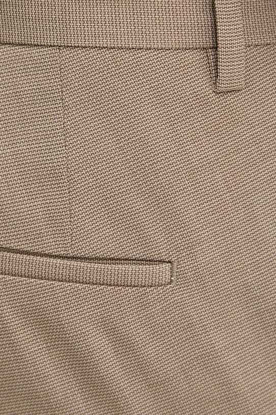 HUGO spodnie z domieszką wełny beżowy 50538334