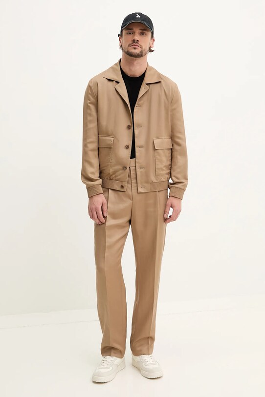 Kalhoty HUGO 50538584 hnědá SS25