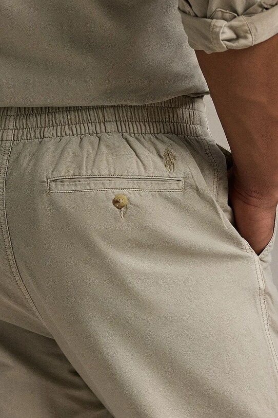 Бавовняні штани Polo Ralph Lauren Flat Front бежевий 710958589