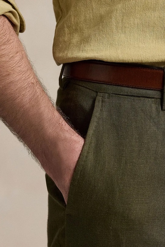 Льняні штани Polo Ralph Lauren Trouser зелений 715836505
