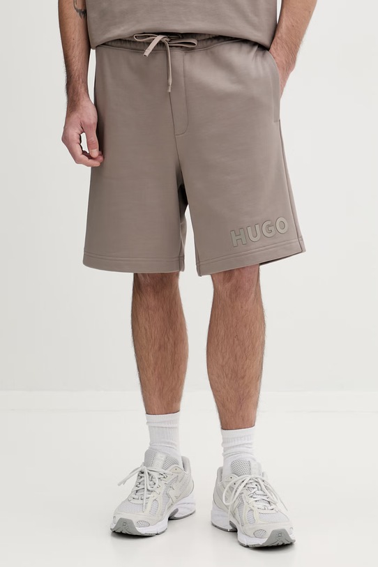 HUGO pantaloni scurți din bumbac bumbac bej 50535260