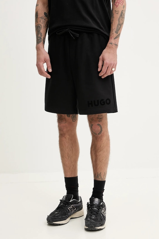 HUGO szorty bawełniane bawełna czarny 50535260