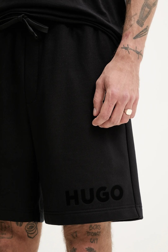 HUGO szorty bawełniane czarny 50535260