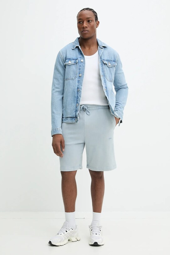 HUGO pantaloni scurți din bumbac 50540969 albastru SS25