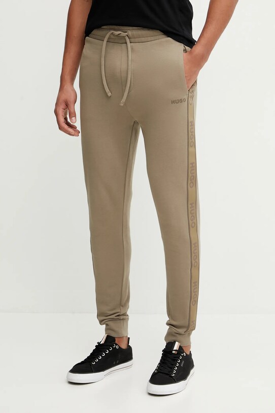 Kalhoty HUGO pletenina zelená 50540918