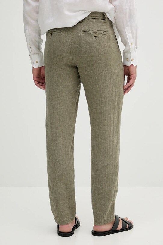 Îmbrăcăminte Lindbergh pantaloni din amestec de in 30.003020.ARMY verde