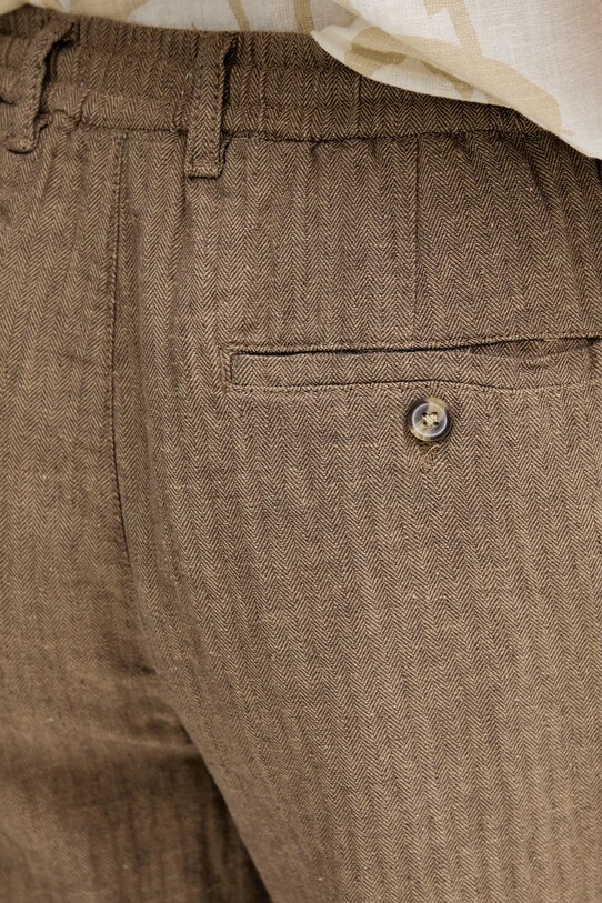Lindbergh pantaloni din amestec de in verde 30.003020.DK.STONE