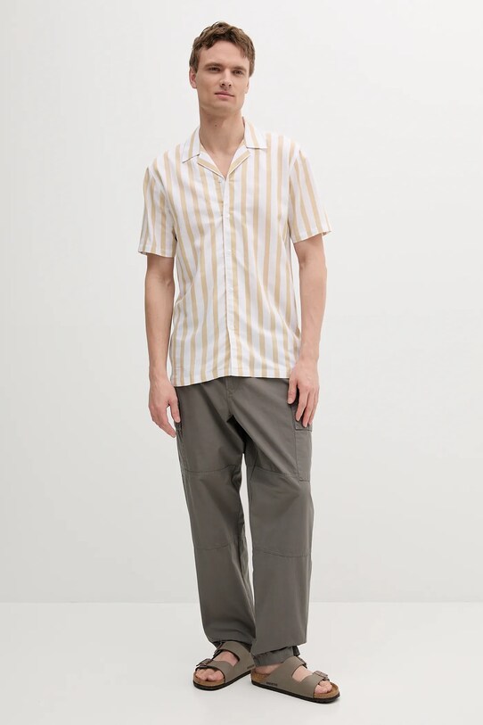 Βαμβακερό παντελόνι Barbour Relaxed Fit Cargo MTR0759 πράσινο SS25