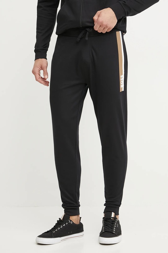 Хлопковые спортивные штаны BOSS хлопок чёрный 50540654