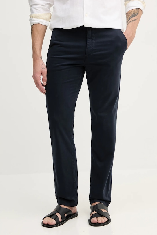 Nohavice BOSS Orange chinos tmavomodrá 50534378