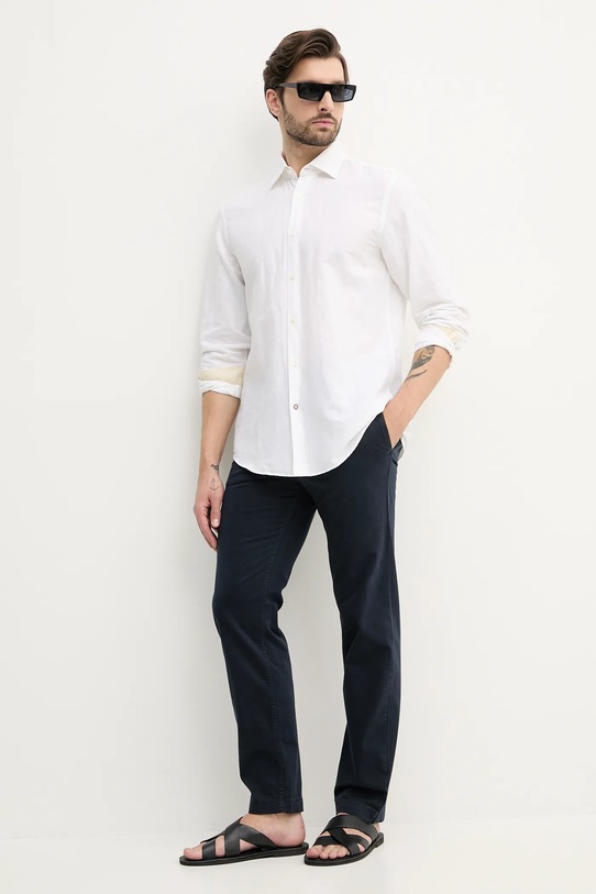 Nohavice BOSS Orange 50534378 tmavomodrá SS25