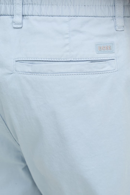 BOSS Orange szorty chino męskie bawełniane z elastanem niebieski 50536885