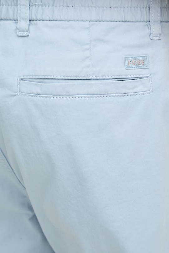 BOSS Orange szorty chino męskie bawełniane z elastanem niebieski 50536885