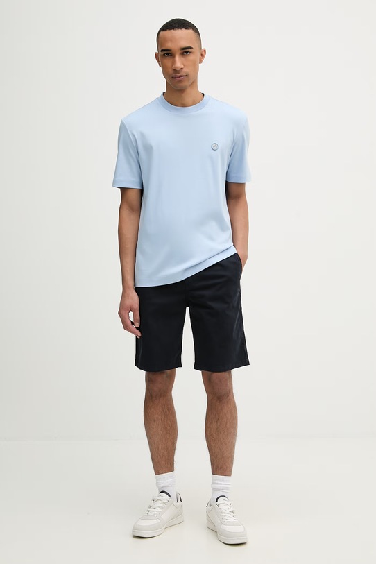 BOSS Orange szorty chino męskie bawełniane z elastanem 50536885 granatowy SS26