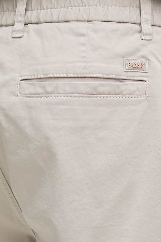 BOSS Orange szorty chino męskie bawełniane z elastanem beżowy 50536885