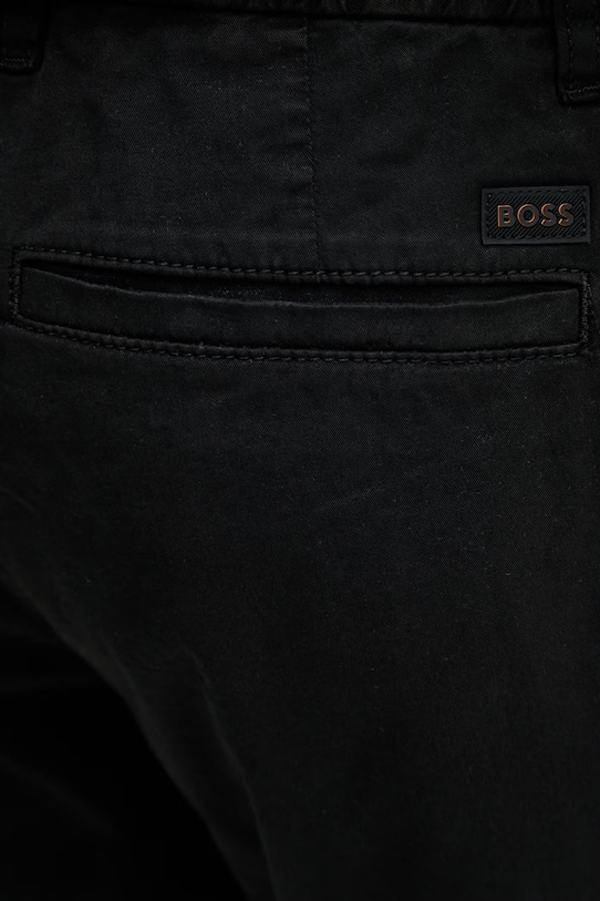 BOSS Orange šortky chino pánske bavlnené s elastanom čierna 50536885