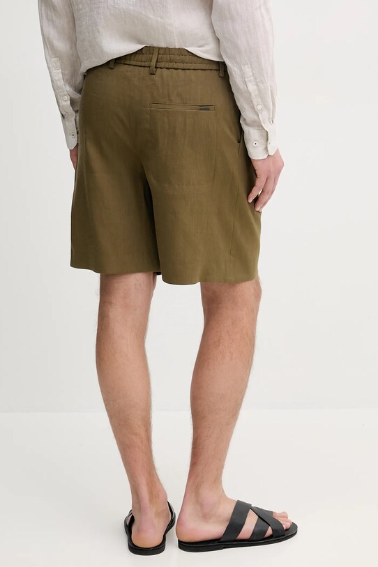 Odzież BOSS szorty lniane 50540694 zielony