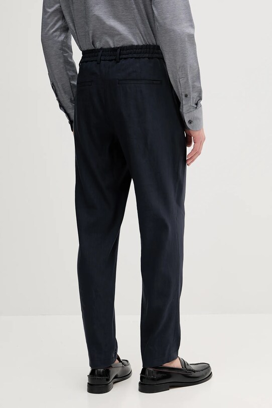 Abbigliamento BOSS pantaloni in lino 50540733 blu navy