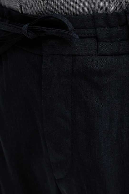 Льняні штани BOSS темно-синій 50540733