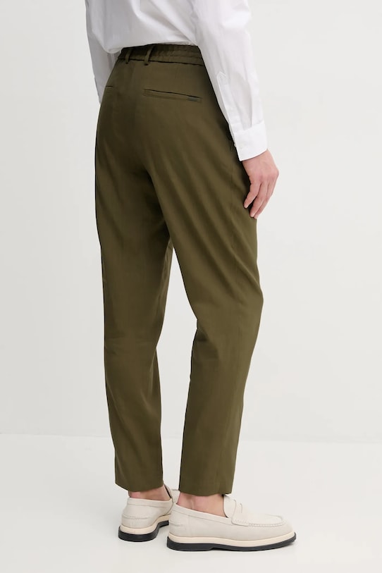 Îmbrăcăminte BOSS pantaloni din in 50540733 verde