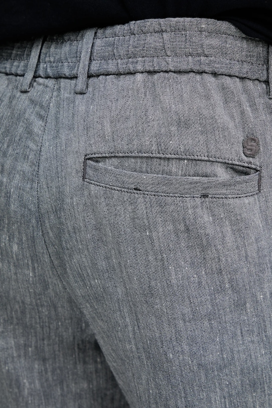 BOSS pantaloni din in bleumarin 50540480