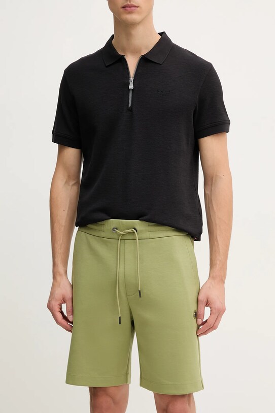 BOSS pantaloni scurti tricotaj verde 50537277
