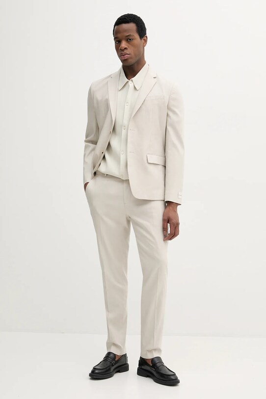 Calvin Klein pantaloni din amestec de in K10K114400 bej SS25