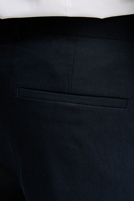 Calvin Klein pantaloni din amestec de in bleumarin K10K114400