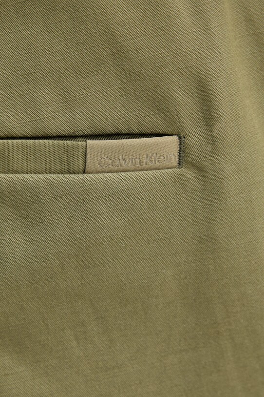 Одяг Штани з домішкою льону Calvin Klein K10K114403 зелений