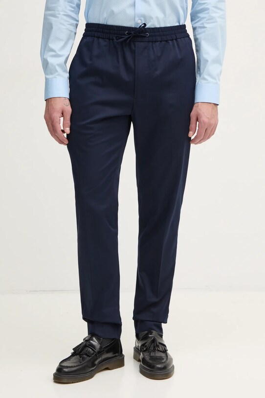 Calvin Klein spodnie z elastanem granatowy K10K114467
