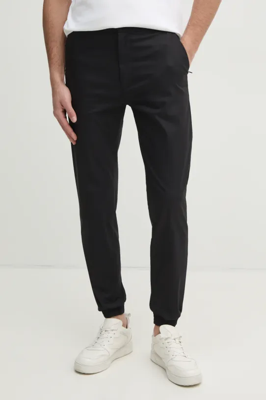 Hlače Calvin Klein Tkanina črna K10K114105