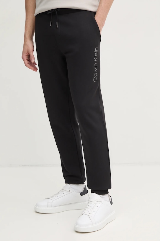 Bavlněné tepláky Calvin Klein pletenina černá K10K114254