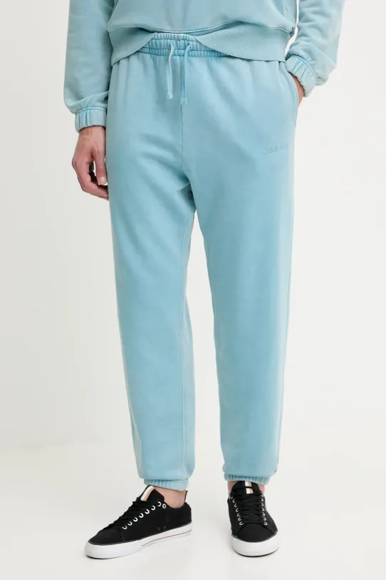 Calvin Klein Underwear spodnie dresowe aplikacja turkusowy LV00NM2895
