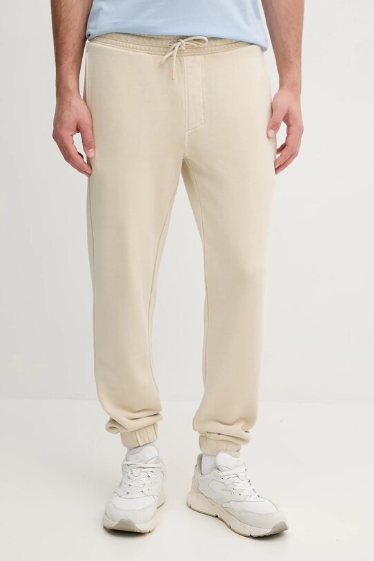 Calvin Klein Jeans pantaloni de trening din bumbac bumbac bej J30J327252