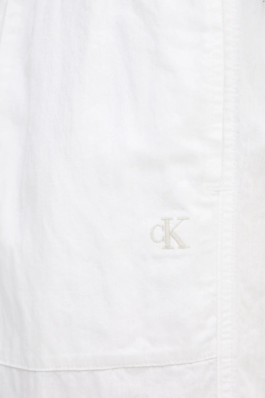 Штани з домішкою льону Calvin Klein Jeans білий J30J327288