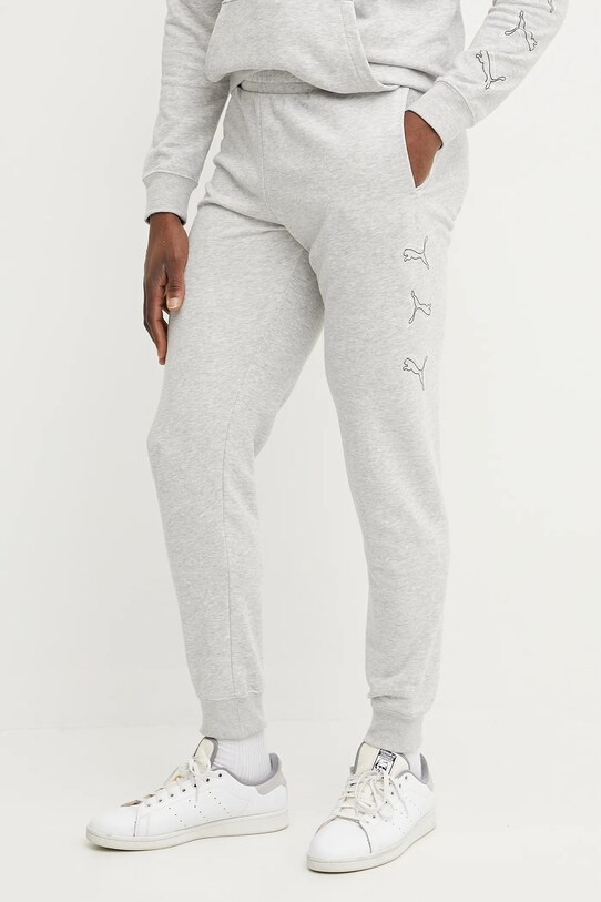 Puma spodnie dresowe dzianina szary 684666