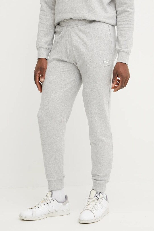 Puma spodnie dresowe bawełniane bawełna szary 684729