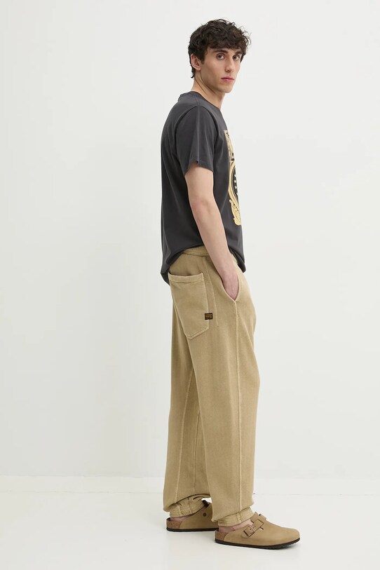 G-Star pantaloni de trening din bumbac bej D26283.D688