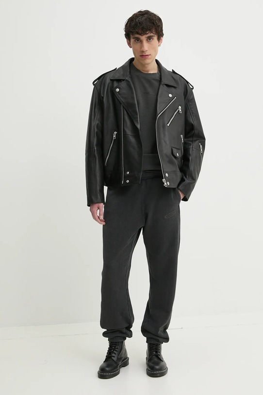 Bavlněné tepláky G-Star D26283.D688 černá SS25